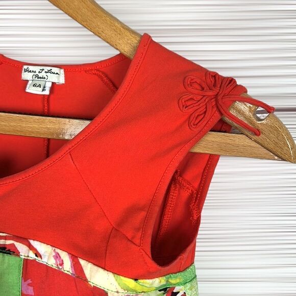 ELIANA ET LENA Paris Girl’s Summer Floral Dress Cotton size 6A - Picture 5 of 12